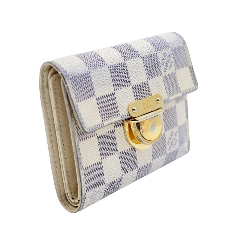 Louis Vuitton Koala Azur Coated Canvas French Push-lock Wallet LV-W0420P-0002 - Image 2