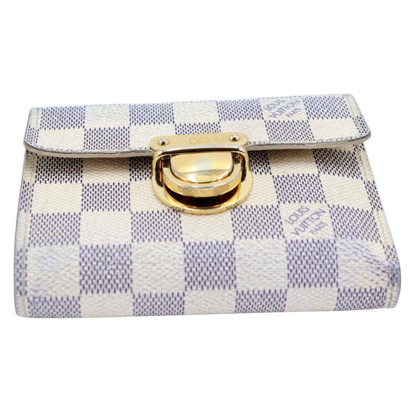 Louis Vuitton Koala Azur Coated Canvas French Push-lock Wallet LV-W0420P-0002 - Image 4