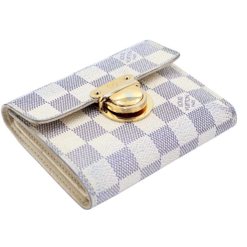Louis Vuitton Koala Azur Coated Canvas French Push-lock Wallet LV-W0420P-0002 - Image 5