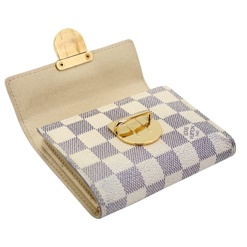 Louis Vuitton Koala Azur Coated Canvas French Push-lock Wallet LV-W0420P-0002 - Image 7