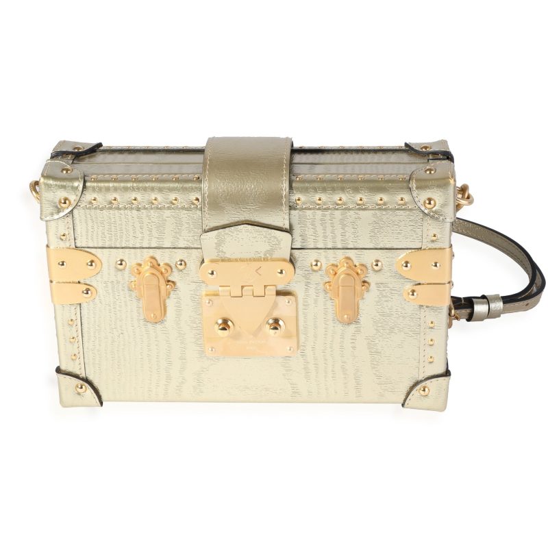 Louis Vuitton Gold Grain de Bois Petite Malle - Image 8