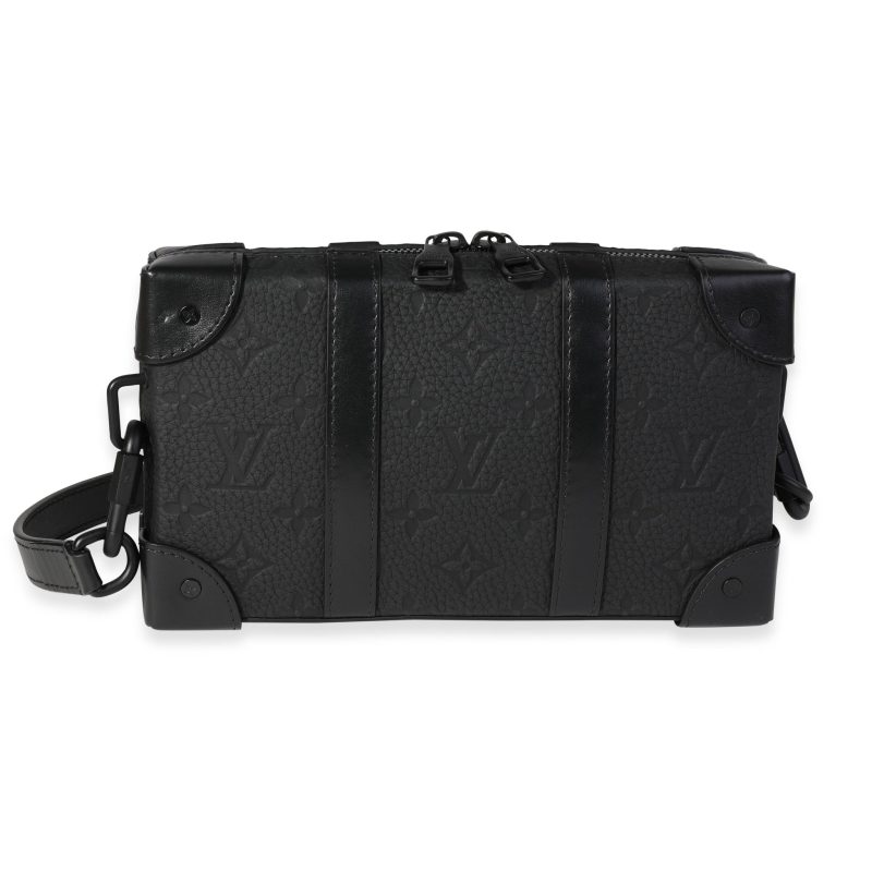 Louis Vuitton Black Monogram Embossed Taurillon Leather Soft Trunk Wallet - Image 8
