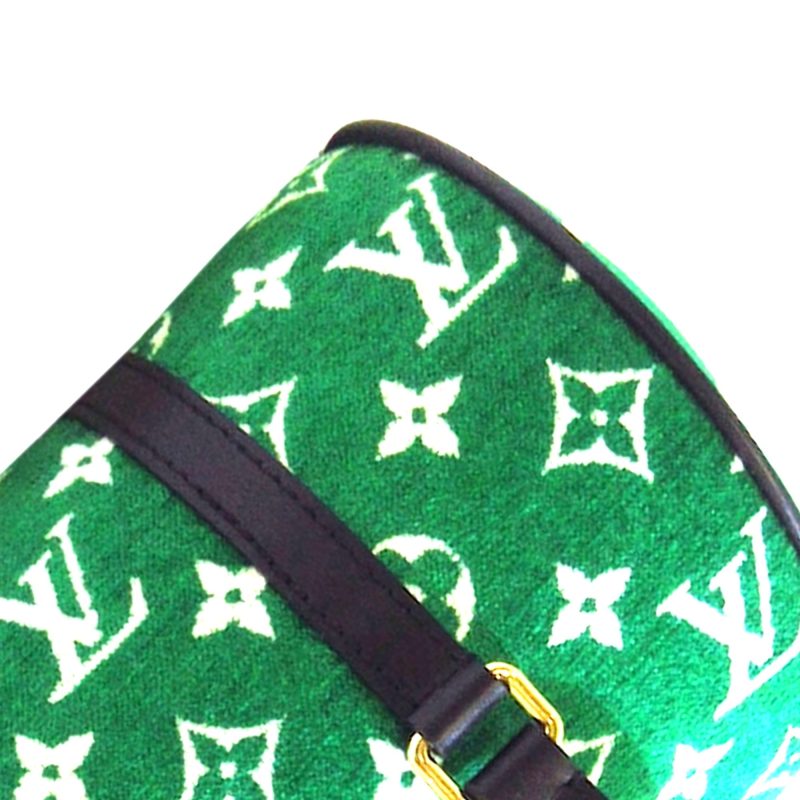 Louis Vuitton Papillon 30 Green Monogram Jacquard Velvet - Image 9