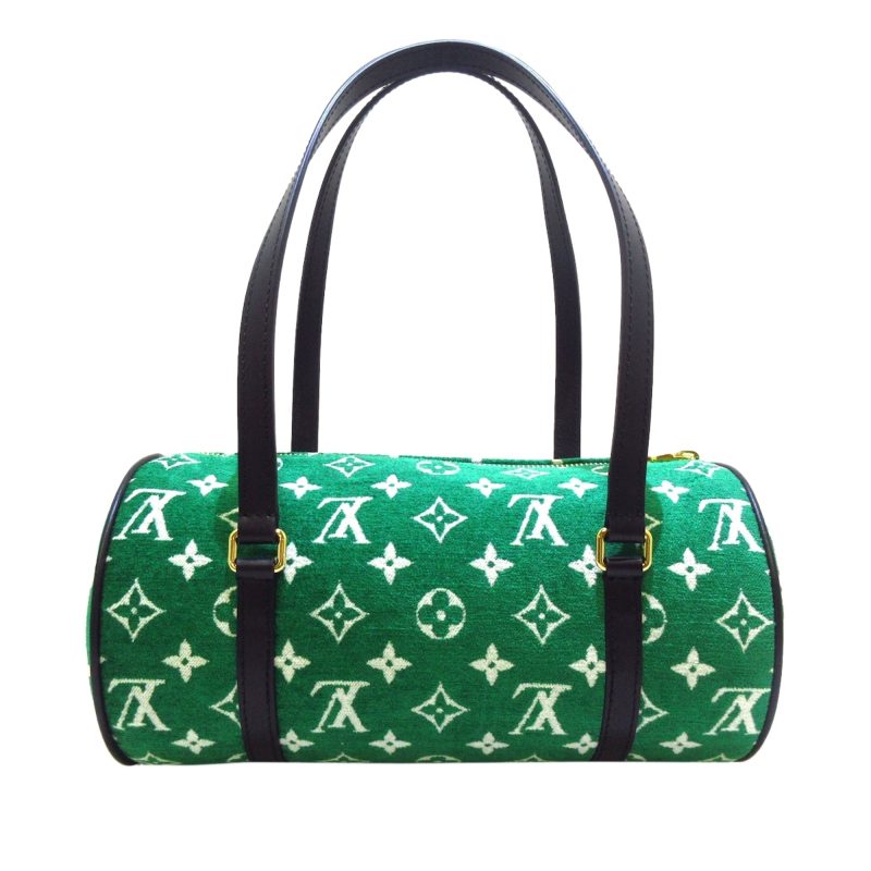Louis Vuitton Papillon 30 Green Monogram Jacquard Velvet - Image 2