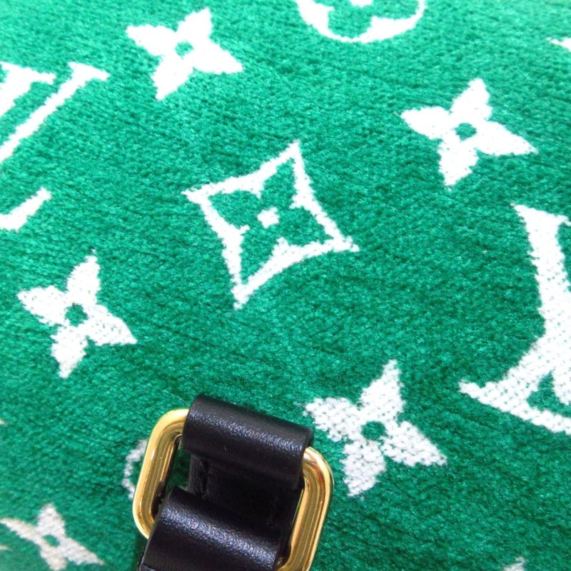 Louis Vuitton Papillon 30 Green Monogram Jacquard Velvet - Image 6