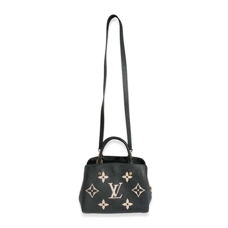 Louis Vuitton Black Beige Monogram Empreinte Montaigne BB - Image 4