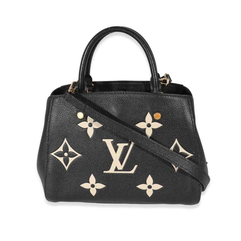 Louis Vuitton Black Beige Monogram Empreinte Montaigne BB - Image 2