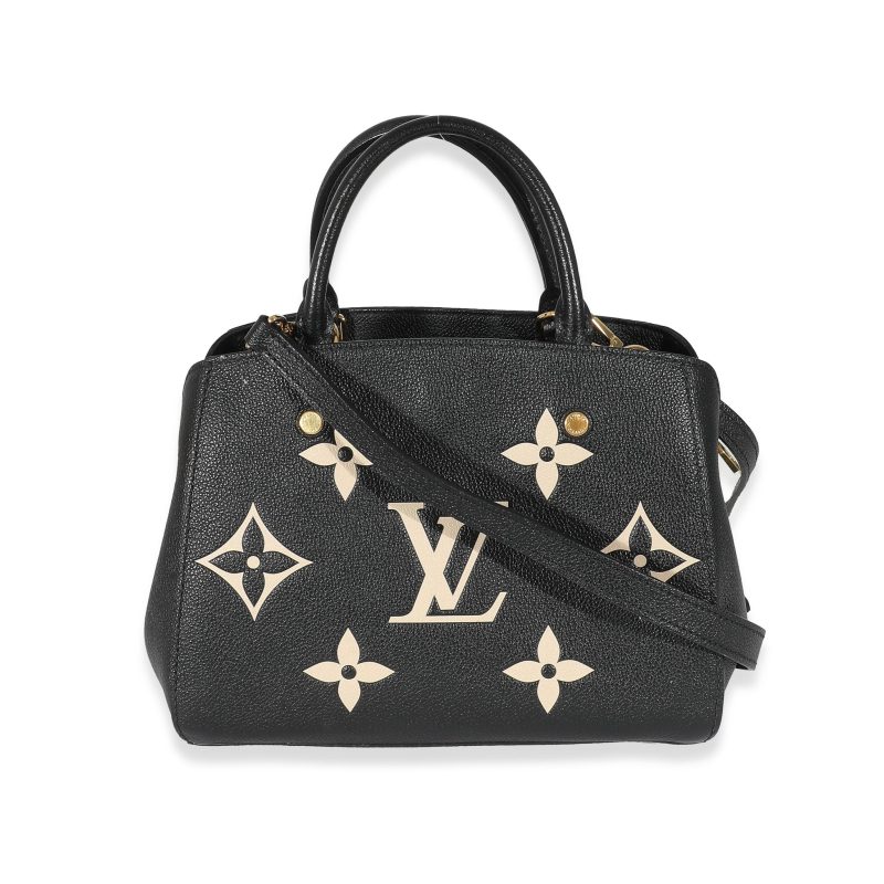 Louis Vuitton Black Beige Monogram Empreinte Montaigne BB - Image 8