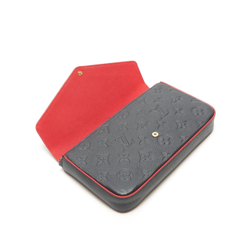 LOUIS VUITTON Felicie Pochette Navy Empreinte (3pc) - Image 10