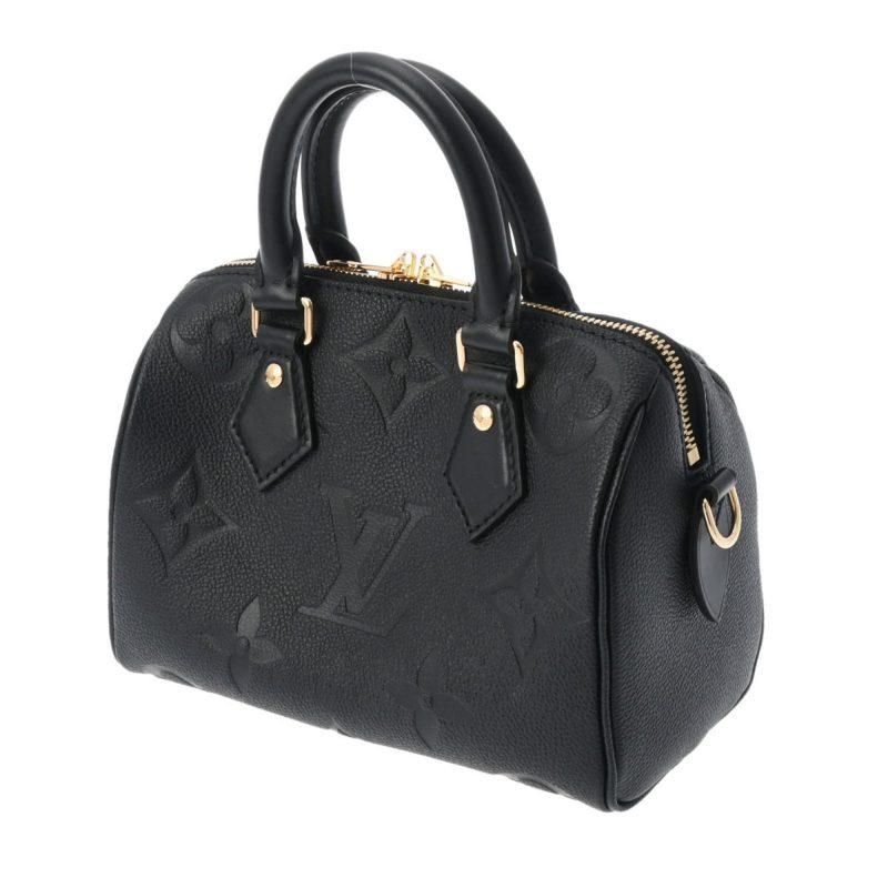 Louis Vuitton Monogram Empreinte Speedy Bandouliere 20 Noir M58953 Women's Leather Bag