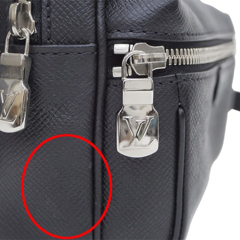 Louis Vuitton Bumback Outdoor Body Bag Taiga Black M33438 Waist Pouch Men's - Image 7