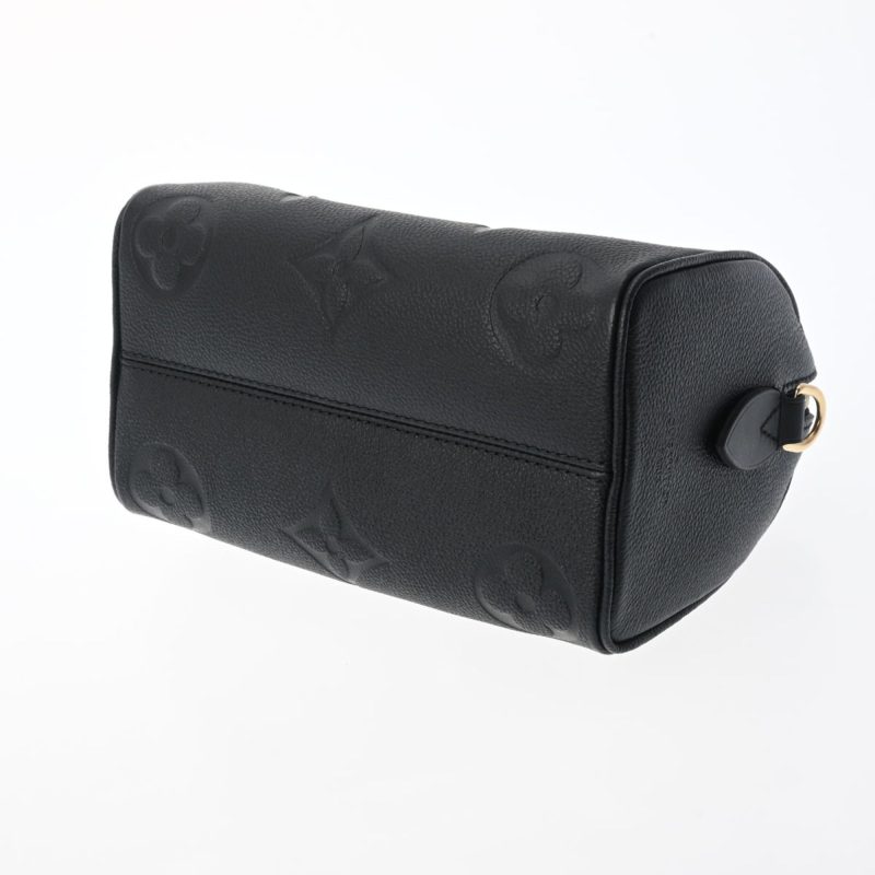 Louis Vuitton Monogram Empreinte Speedy Bandouliere 20 Noir M58953 Women's Leather Bag - Image 4