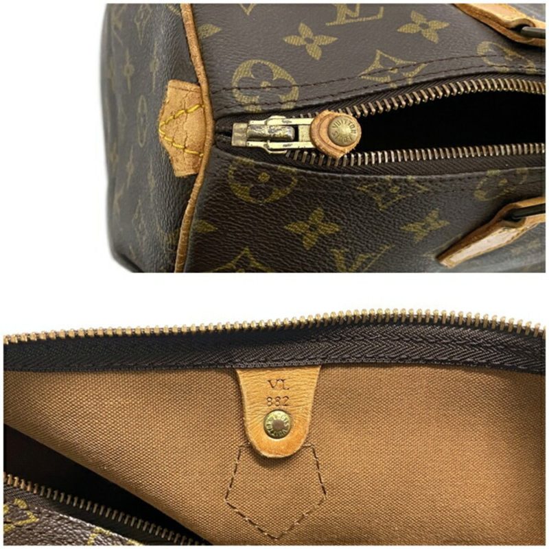 Louis Vuitton Handbag Speedy 35 Brown Monogram M41526 Boston VL882 Louis Vuitton Women's Men's Small Nume - Image 10