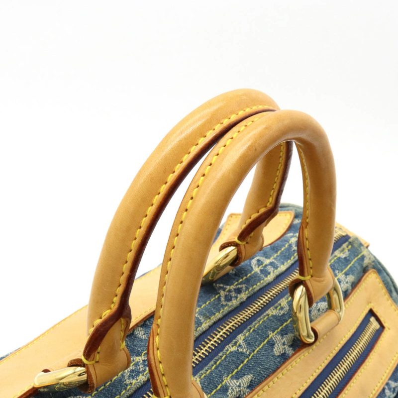 LOUIS VUITTON Monogram Neo Speedy Handbag Boston Bag Blue M95019 - Image 3