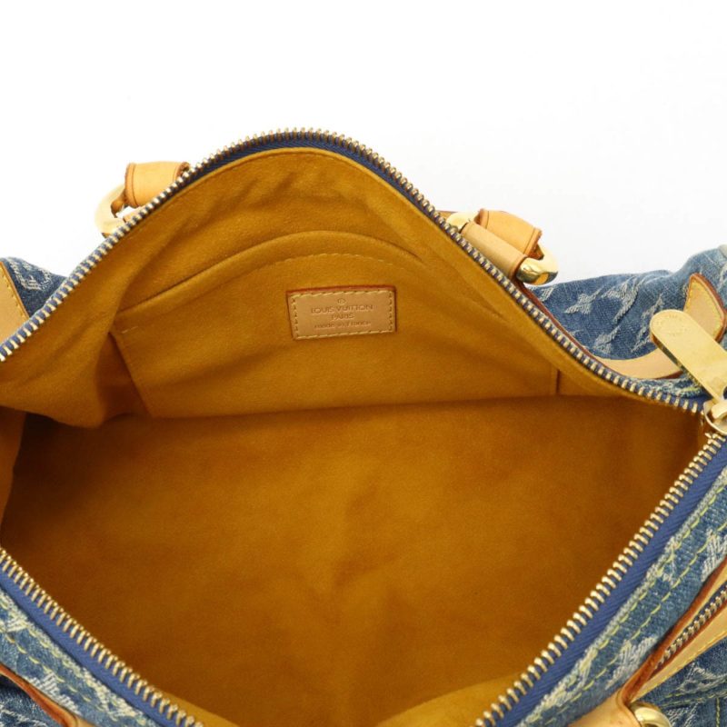 LOUIS VUITTON Monogram Neo Speedy Handbag Boston Bag Blue M95019 - Image 4
