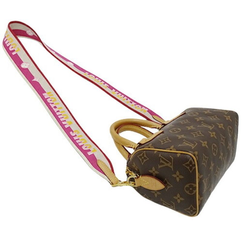 LOUIS VUITTON Bag Monogram Women's Handbag Shoulder 2way Speedy Bandouliere 20 Fuchsia M45948 Brown - Image 3
