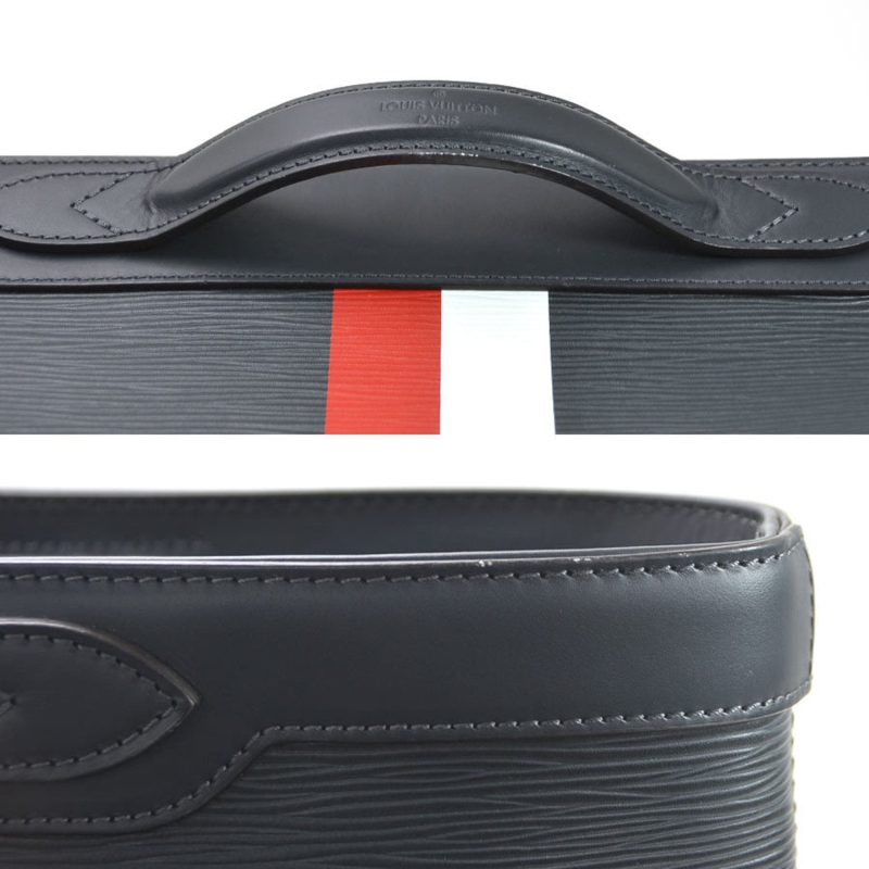 Louis Vuitton Handbag Shoulder Bag Tote Epi Spring / Summer 2016 Collection Paint Striped Blue Nui Leather Men's M51074 - Image 4