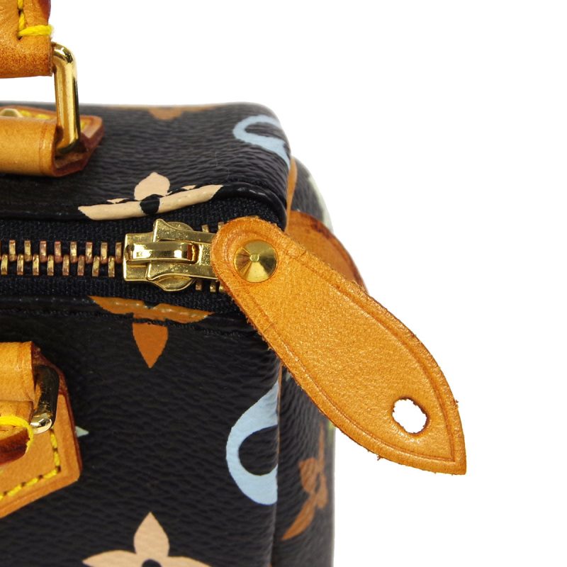 LOUIS VUITTON Mini Speedy 2way Shoulder Handbag Black Multicolor M92644 78466 - Image 4