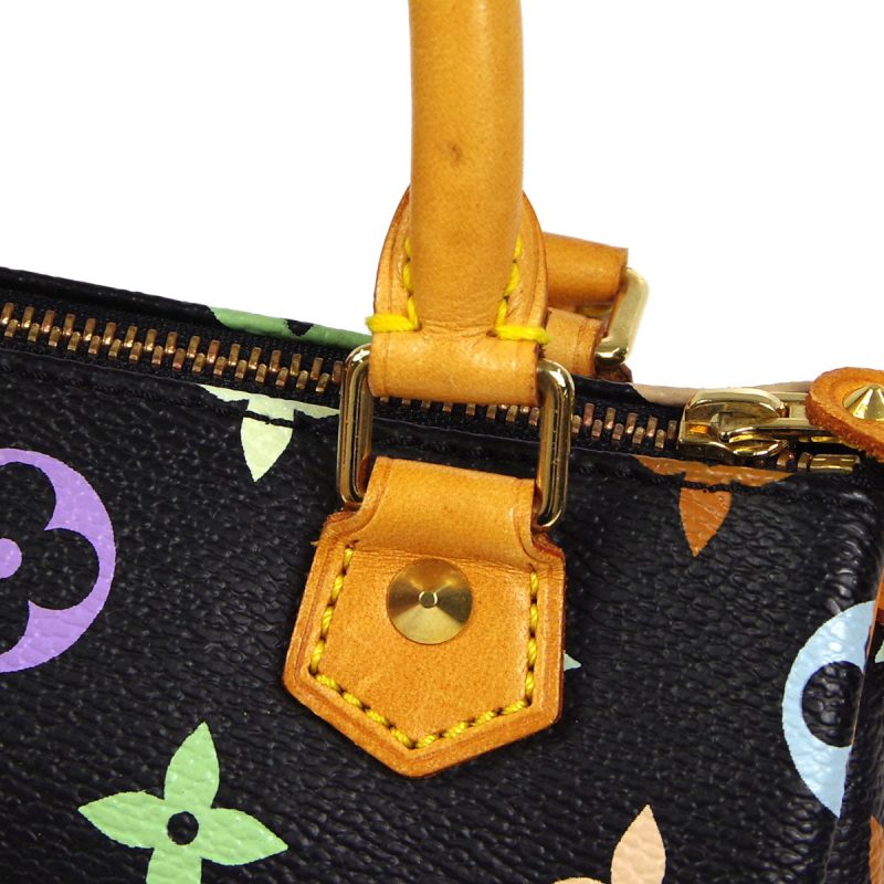 LOUIS VUITTON Mini Speedy 2way Shoulder Handbag Black Multicolor M92644 78466 - Image 5