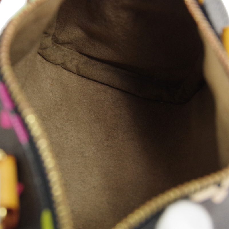 LOUIS VUITTON Mini Speedy 2way Shoulder Handbag Black Multicolor M92644 78466 - Image 8