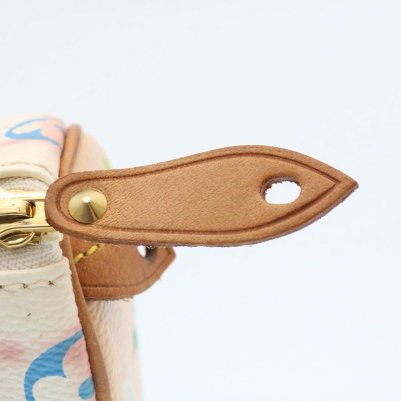 LOUIS VUITTON Monogram Multicolor Mini Speedy Hand Bag White M92645 Auth 25763 - Image 8