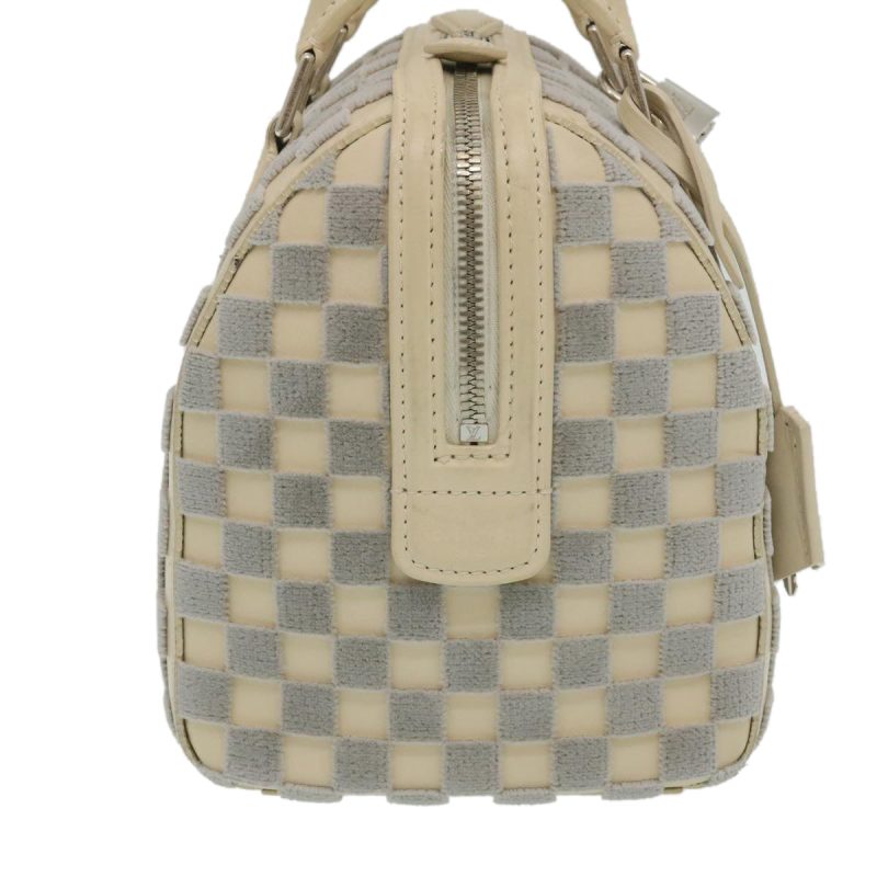 LOUIS VUITTON Damier Cubic Speedy Cube PM Hand Bag White M48909 LV Auth 29243A - Image 3