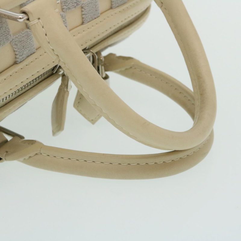 LOUIS VUITTON Damier Cubic Speedy Cube PM Hand Bag White M48909 LV Auth 29243A - Image 6