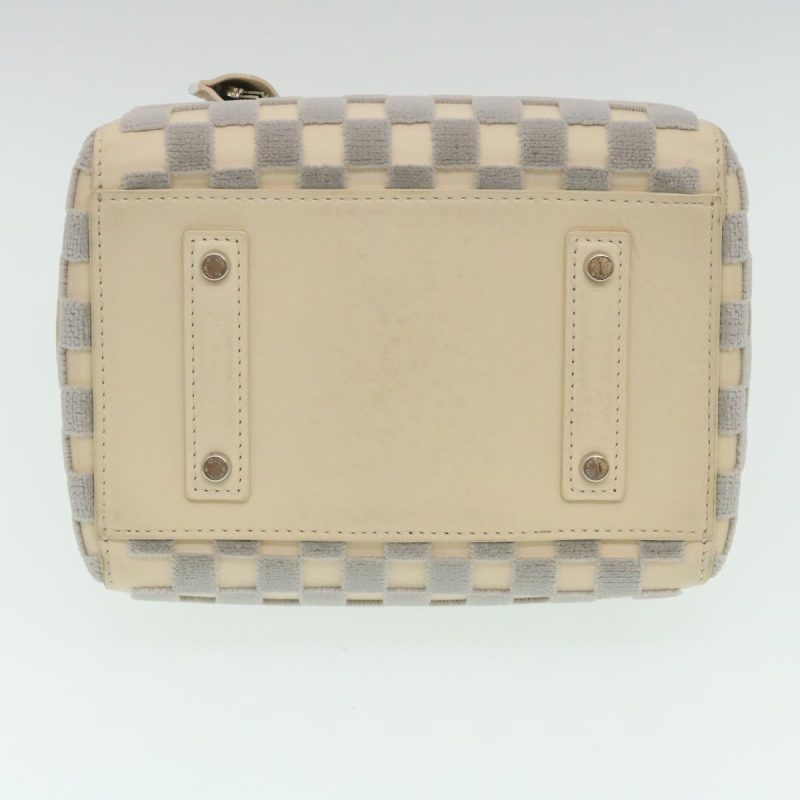 LOUIS VUITTON Damier Cubic Speedy Cube PM Hand Bag White M48909 LV Auth 29243A - Image 4