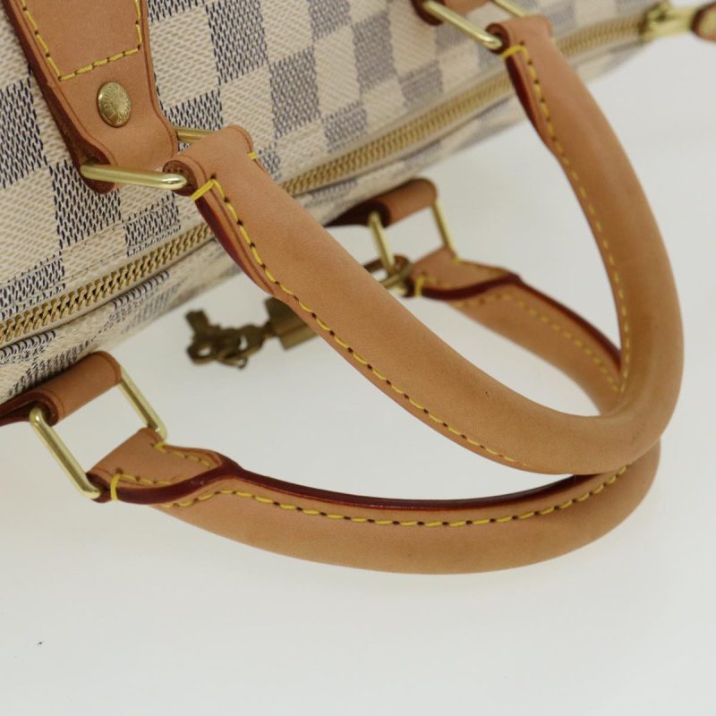 LOUIS VUITTON Damier Azur Speedy 35 Hand Bag N41535 LV Auth 31686A - Image 6
