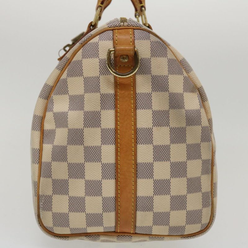 LOUIS VUITTON Damier Azur Speedy Bandouliere 30 2Way Hand Bag N41052 Auth 35977 - Image 2