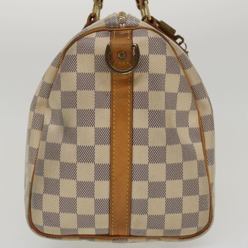 LOUIS VUITTON Damier Azur Speedy Bandouliere 30 2Way Hand Bag N41052 Auth 35977 - Image 3