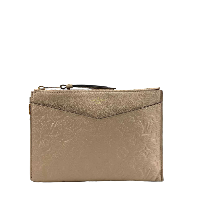 LOUIS VUITTON Pochette Melanie Tourterelle Empreinte Leather - Image 8