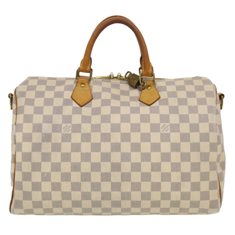 LOUIS VUITTON Damier Azur Speedy Bandouliere 35 Hand Bag N41002 LV Auth 39036 - Image 12