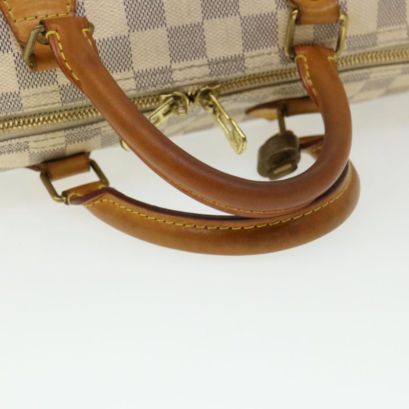 LOUIS VUITTON Damier Azur Speedy Bandouliere 35 Hand Bag N41002 LV Auth 39036 - Image 6