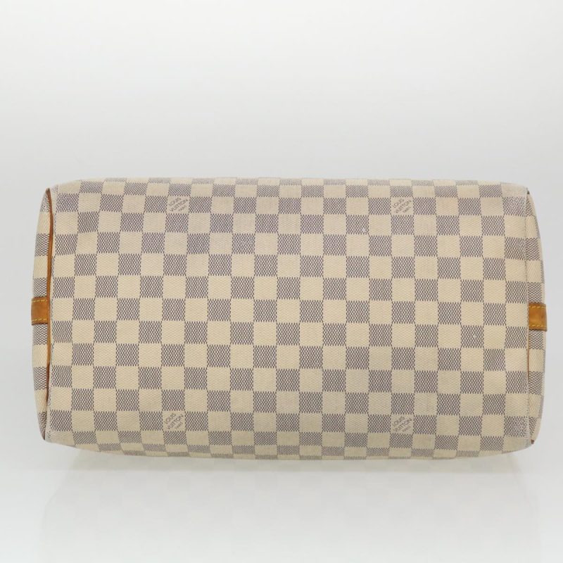 LOUIS VUITTON Damier Azur Speedy Bandouliere 35 Hand Bag N41002 LV Auth 39036 - Image 4