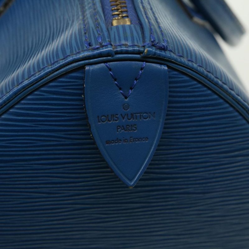 LOUIS VUITTON Epi Speedy 30 Hand Bag Toledo Blue M43005 LV Auth 39078 - Image 17