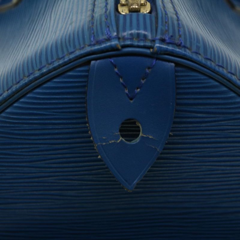 LOUIS VUITTON Epi Speedy 30 Hand Bag Toledo Blue M43005 LV Auth 39078 - Image 18