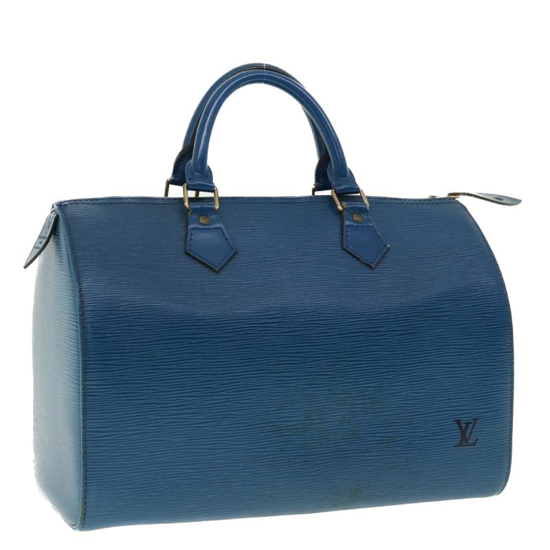 LOUIS VUITTON Epi Speedy 30 Hand Bag Toledo Blue M43005 LV Auth 39078 - Image 20
