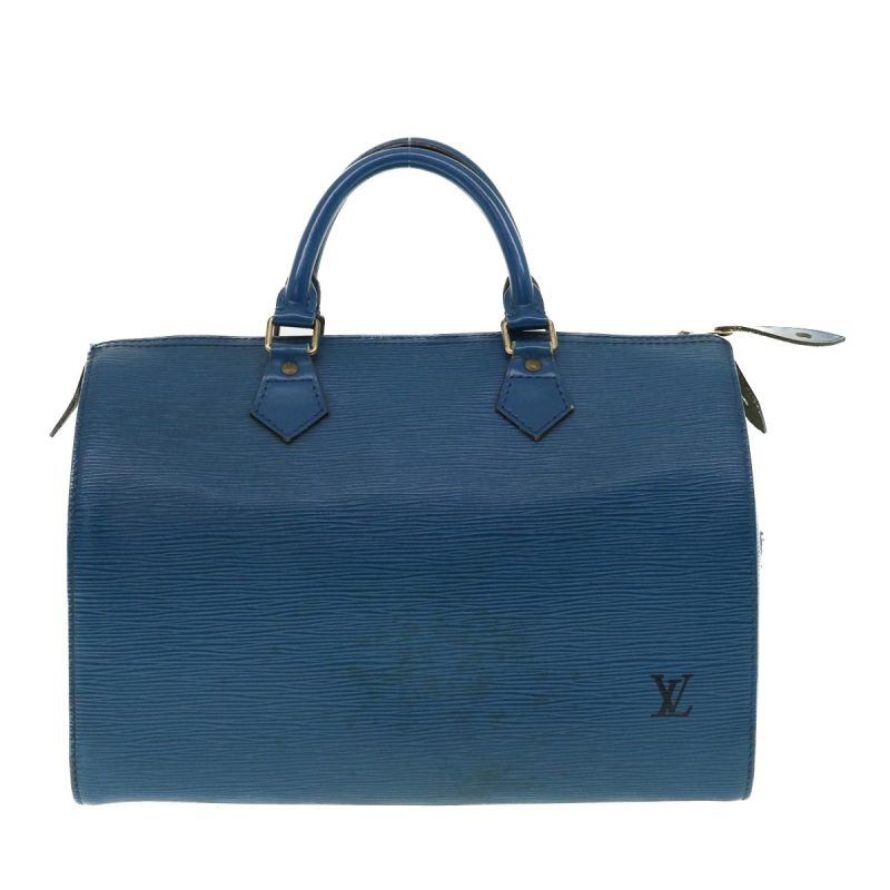 LOUIS VUITTON Epi Speedy 30 Hand Bag Toledo Blue M43005 LV Auth 39078 - Image 12