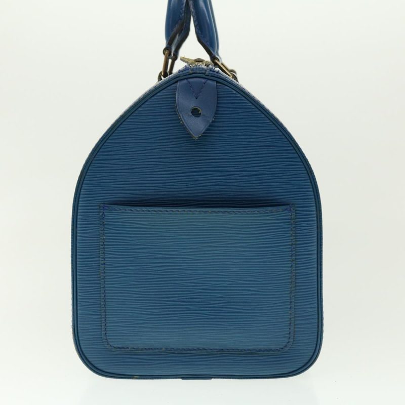 LOUIS VUITTON Epi Speedy 30 Hand Bag Toledo Blue M43005 LV Auth 39078 - Image 3