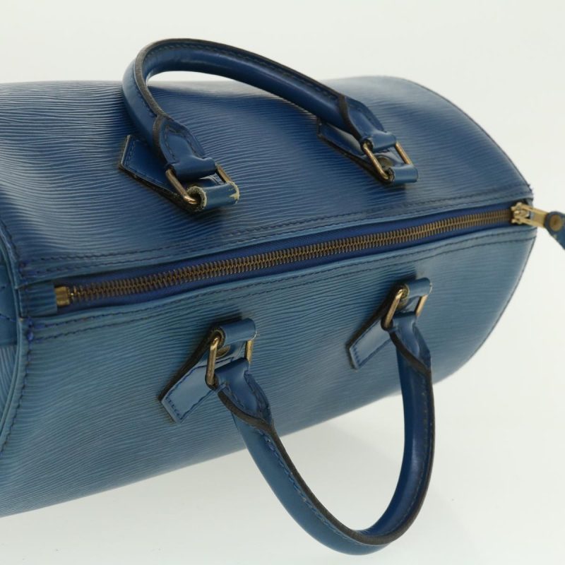 LOUIS VUITTON Epi Speedy 30 Hand Bag Toledo Blue M43005 LV Auth 39078 - Image 5