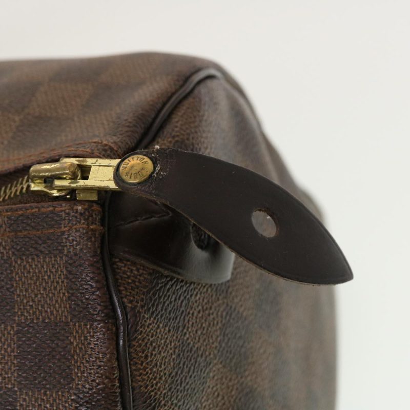 LOUIS VUITTON Damier Ebene Speedy 30 Hand Bag N41364 LV Auth 42624 - Image 8