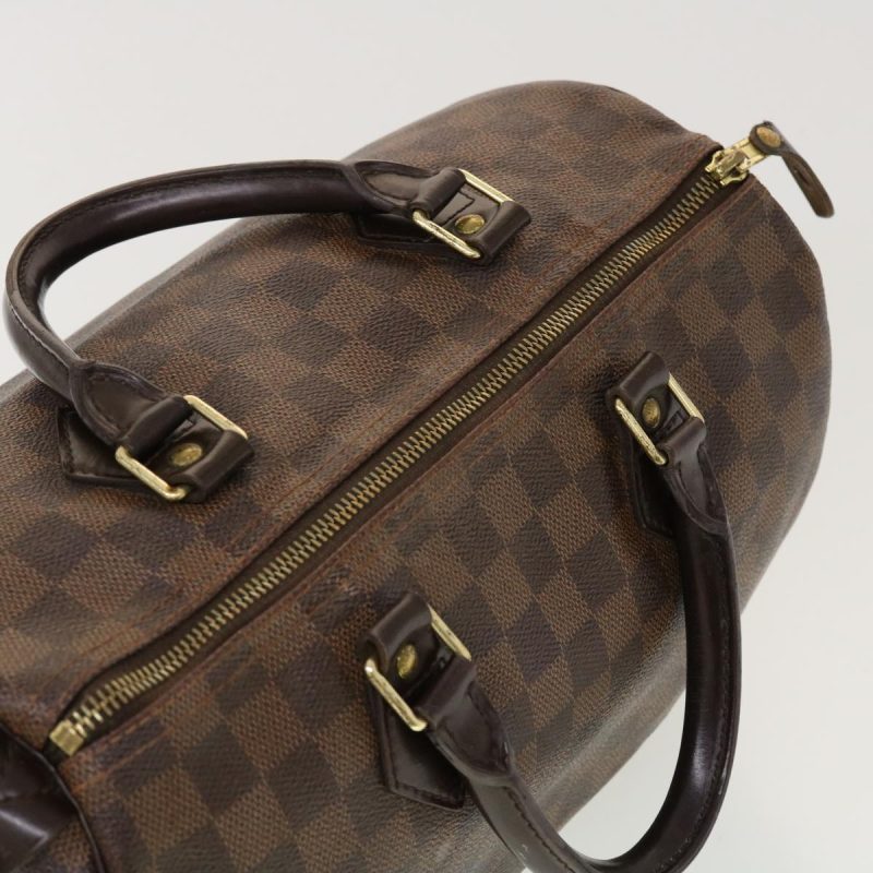 LOUIS VUITTON Damier Ebene Speedy 30 Hand Bag N41364 LV Auth 42624 - Image 5