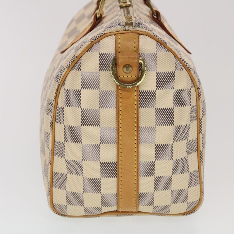 LOUIS VUITTON Damier Azur Speedy Bandouliere 25 Hand Bag N41000 LV Auth 43997 - Image 3