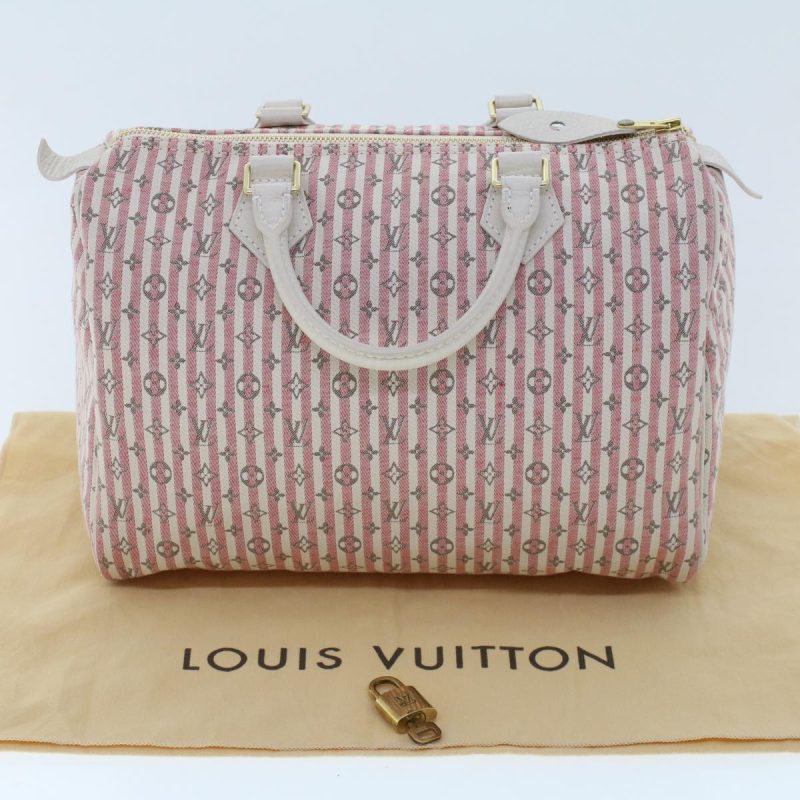 Louis Vuitton Monogram Mini Lin Croisette Speedy 30 Hand Bag M95501 Auth 46940 - Image 11
