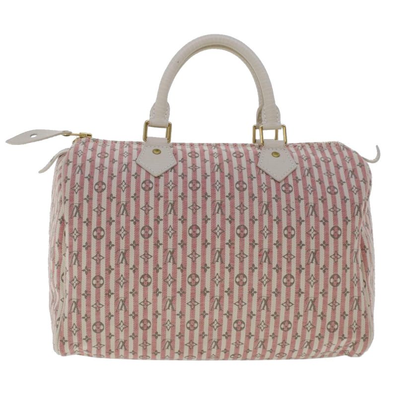 Louis Vuitton Monogram Mini Lin Croisette Speedy 30 Hand Bag M95501 Auth 46940