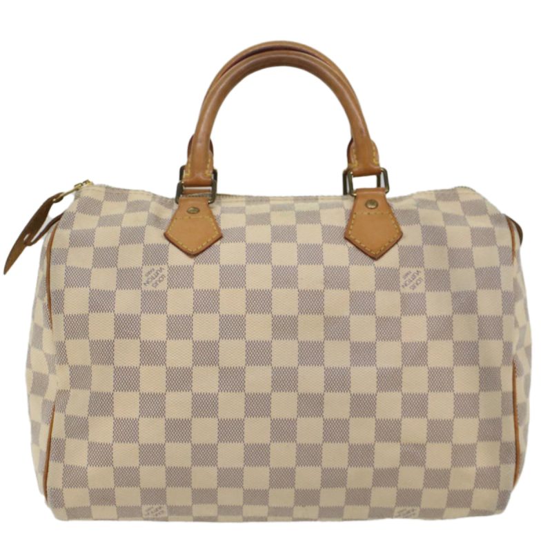 LOUIS VUITTON Damier Azur Speedy 30 Hand Bag N41533 LV Auth 49232