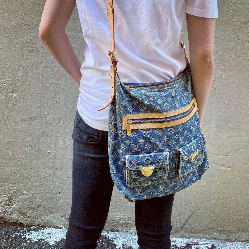 Louis Vuitton Denim Monogram Denim Baggy GM Bag - Image 20