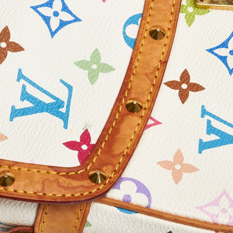 Louis Vuitton Sologne White Multicolor Monogram Canvas - Image 10