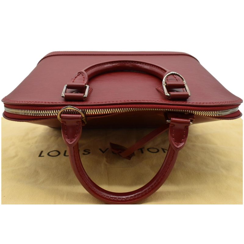 Louis Vuitton Alma MM Epi Leather Satchel Bag Red - Image 3
